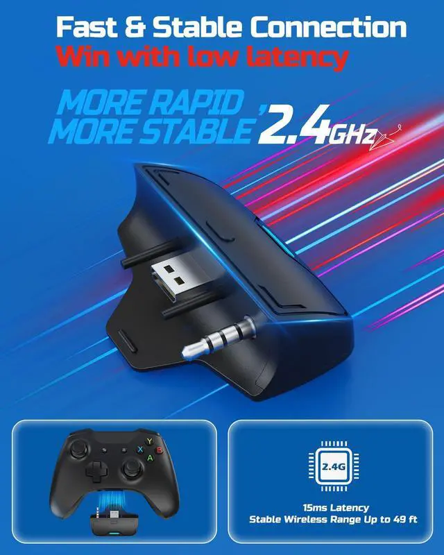 Alt view image 2 of 7 - Wireless Gaming Headset for Xbox Series X|S & Xbox One, Low Latency Wireless + Bluetooth, Flip-to-Mute Noise Cancelling Mic, 50mm Drivers, 40H Battery, Over-Ear Headphones