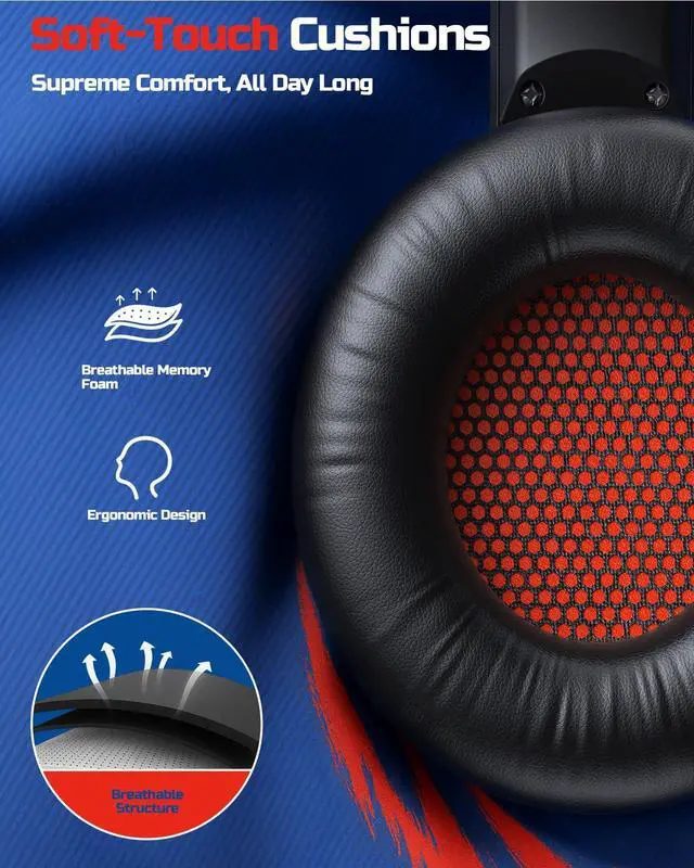 Alt view image 5 of 7 - Wireless Gaming Headset for Xbox Series X|S & Xbox One, Low Latency Wireless + Bluetooth, Flip-to-Mute Noise Cancelling Mic, 50mm Drivers, 40H Battery, Over-Ear Headphones