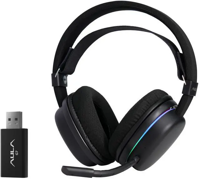 Main image of Aula G7 Wireless Gaming Headset, Surround Sound 10ms Low Latency, PC Headset with Detachable Noise Canceling Mic, 40mm Driver, Tri-Mode 2.4G/BT5.2/Wired 3.5mm, Over Ear Headphone for PS5, PS4, Switch