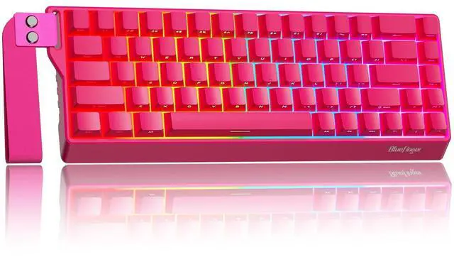 Main image of 60% Wireless Mechanical Gaming Keyboard, Bluetooth/2.4GHz/USB-C Hot Swappable RGB Backlit Keyboard with Side-Printed PBT Keycaps, 60 Percent Compact Keyboard for Mac PC PS5 Xbox, Pink