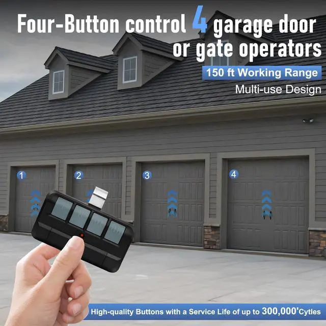 Alt view image 6 of 6 - Upgrade (3 Pack) 894LT Garage Door Opener Remote for Liftmaster Chamberlain, Garage Door Remote Replaces 811LM 892LT 61LM Dip Switch Gate Opener Remote, 4 Button, Security+ 2.0 Remote Control