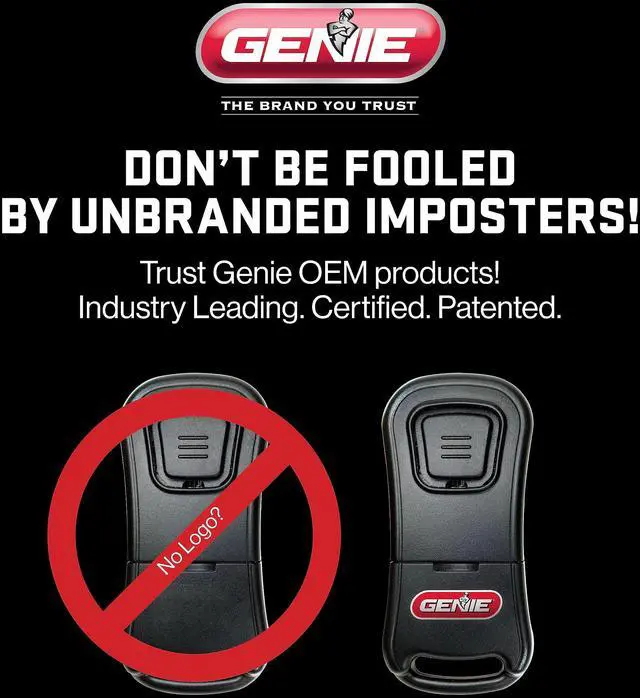 Alt view image 2 of 7 - Single Button Garage Door Opener Remote - Safe & Secure Access - Compatibility with Genie Only Intellicode Garage Door Openers - Model G1T-BX