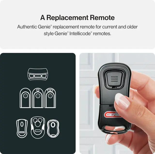 Alt view image 4 of 7 - Single Button Garage Door Opener Remote - Safe & Secure Access - Compatibility with Genie Only Intellicode Garage Door Openers - Model G1T-BX