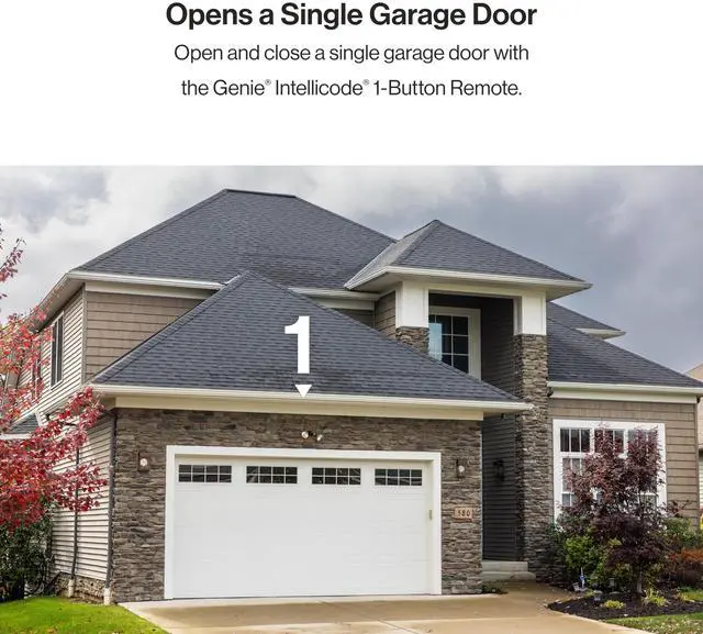 Alt view image 5 of 7 - Single Button Garage Door Opener Remote - Safe & Secure Access - Compatibility with Genie Only Intellicode Garage Door Openers - Model G1T-BX