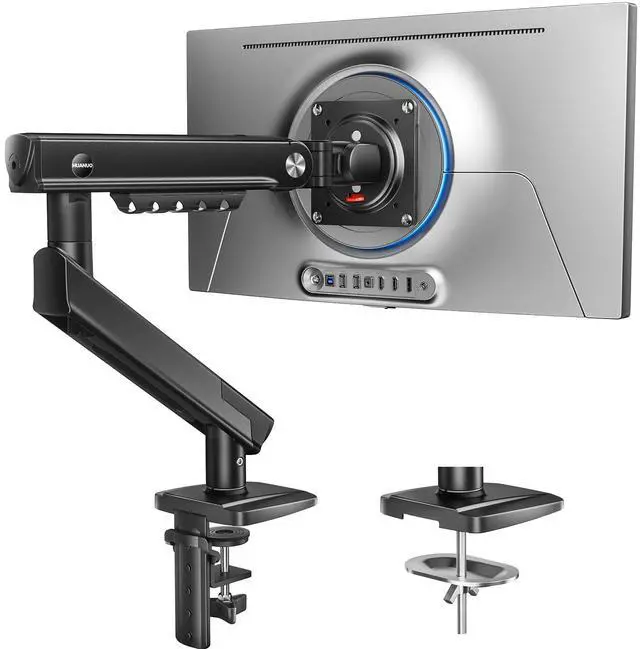 Main image of FlowLift Pro Monitor Arm for 1332" Screens, MechaSpring Monitor Mount, Fully-Adjustable Monitor Stand with Tilt/Swivel/Rotation, Tool-Free VESA Mount, C-Clamp/Grommet Base, Max Load 19.8 lbs