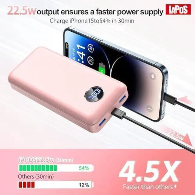 Alt view image 3 of 7 - Portable Charger 40000mah Power Bank, USB-C (22.5W) Fast Charging Battery Pack Portable Phone Charger for iPhone 16 Pro/16/15/14/13 Series, Android Samsung Galaxy, Battery Bank for Travel Camping