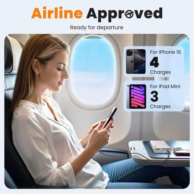 Alt view image 7 of 7 - Portable Charger 20000mAh, 22.5W PD 3.0+QC 4.0 Super Fast Charging Power Bank, Cooler Aerospace Metal Case for iPhone 17 16 15 14, 13 Android iPad Samsung Google Tablet & More, Travel Essential (Pink)