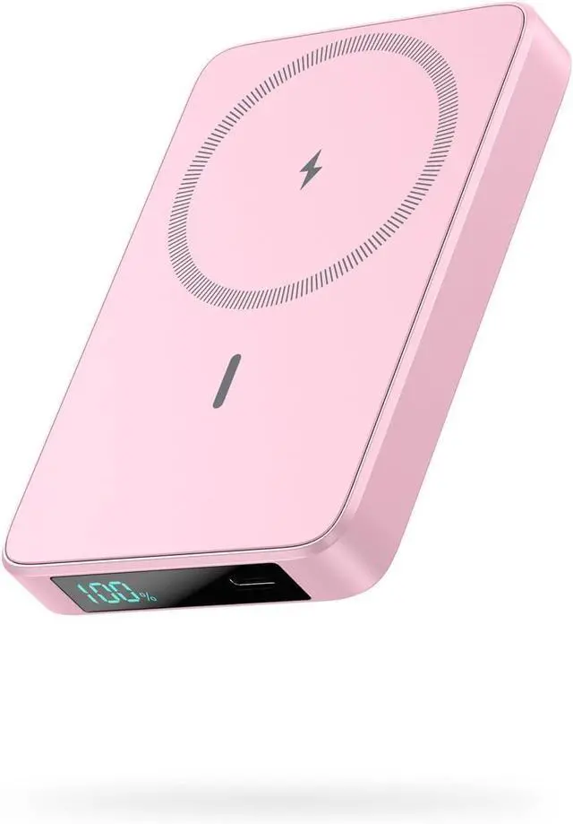 Main image of Magnetic Portable Charger 10800mah for Magsafe Battery Pack, Wireless Power Bank with USB C in&out PD Fast Charging,Travel Essential Phone Battery Charger For iPhone 17/16/15/14/13/12 Series-Pink