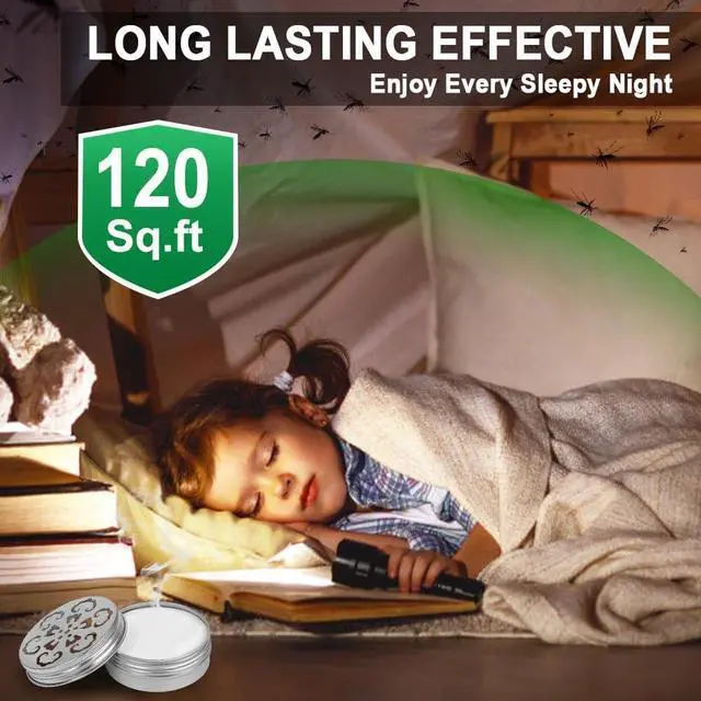 Alt view image 3 of 6 - Mosquito Repellent Outdoor Patio, Mosquito Repellant Indoors, Mosquito Repellant for Room/Yard, Camping Mosquito Deterrent, Keep Mosquito Away, Effective for 60 Days-2P