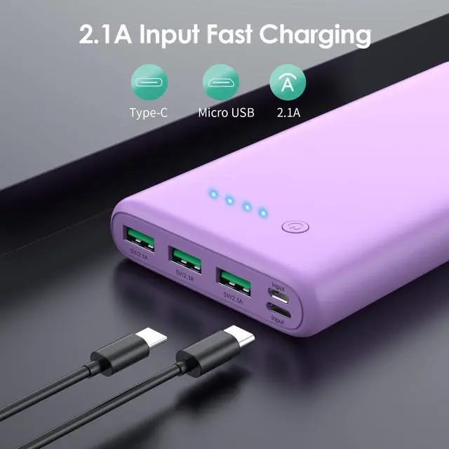 Alt view image 3 of 4 - Portable Charger 36800mAh Power Bank,PD Fast Charging USB C External Battery Pack,4 Outputs 2 Inputs Travel Essentials Portable Phone Charger for iPhone 17/16/15/14/13/12,Galaxy S24 Android Phone etc
