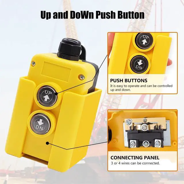 Alt view image 2 of 6 - 4 Wire Dump Trailer Remote Control Switch 12V DC Up Down Control Switch Double Acting Hydraulic Pump Power Unit for Truck Lift Gate Cranes Wrecker M-G018-4W