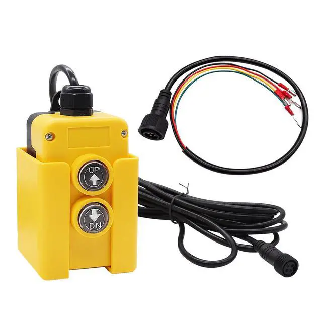 Alt view image 6 of 6 - 4 Wire Dump Trailer Remote Control Switch 12V DC Up Down Control Switch Double Acting Hydraulic Pump Power Unit for Truck Lift Gate Cranes Wrecker M-G018-4W