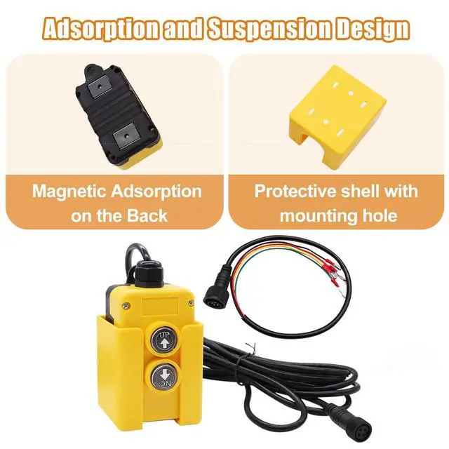 Alt view image 4 of 6 - 4 Wire Dump Trailer Remote Control Switch 12V DC Up Down Control Switch Double Acting Hydraulic Pump Power Unit for Truck Lift Gate Cranes Wrecker M-G018-4W