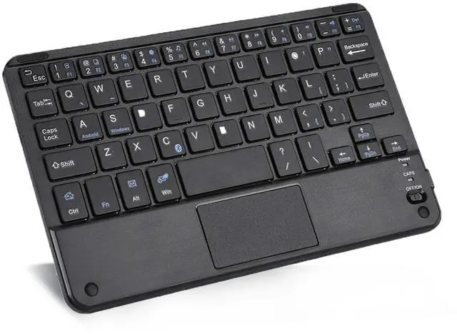 Main image of 7 Inch Keyboard with Touchpad, Mini Bluetooth Touchpad Keyboard, Ultra-Slim Keypad for Tablets, Smartphones, Laptops, Desktop, Computers - Automatic Sleep Design
