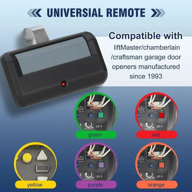 Alt view image 2 of 7 - 3 for liftmaster 891lm Remote, Replacement for liftmaster Chamberlain Craftsman Garage Door Opener Remote, 893lm 950estd 953estd 373lm 973lm