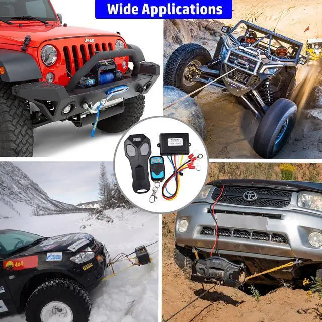 Alt view image 3 of 7 - Wireless Winch Remote Control Kit for Car Truck Jeep ATV SUV 12V Handset Switch Recovery Wireless Waterproof Wireless Remote for Winch