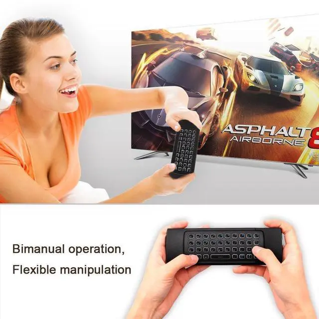 Alt view image 4 of 7 - Air Mouse,MX3 Pro Backlit Mini Keyboard Remote Control,Mini Wireless Keyboard & IR Learning Air Mouse Remote,Compatible for Raspberry Pi, Android TV Box, Projector,HTPC, Window, Mac OS