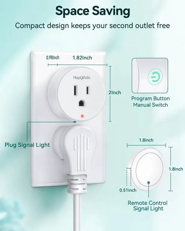 Alt view image 7 of 7 - Wireless Garbage Disposal Switch Kit, Remote Control Outlet, Garbage Disposal Button, 500ft RF Range Waterproof, 15A 1500W, No Drilling Sink Top, for Food Waste Disposer and Home Appliances