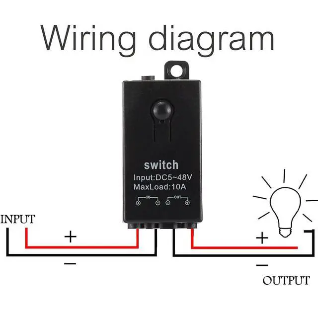Alt view image 2 of 7 - Mini Wireless Switch 12V,5V/12V/48V/10A Relay Remote Switch for Lights,328FT Long Range for Ceiling Lights, Lamps, Industrial Control and Security Fields.