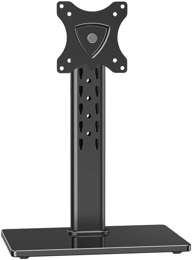 Main image of Single Monitor Stand Fits Max 32 inch Computer Screen, Free-Standing Desk Stand Hold up to 17.6lbs, Monitor Mount with Height Adjustment, Swivel, Tilt, Rotation, VESA Mount 75/100mm