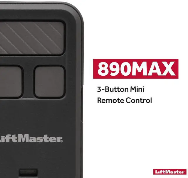 Alt view image 2 of 7 - 890MAX Security+ 3-Button Mini Remote Garage Door Opener Control - Include 3-Volt Battery
