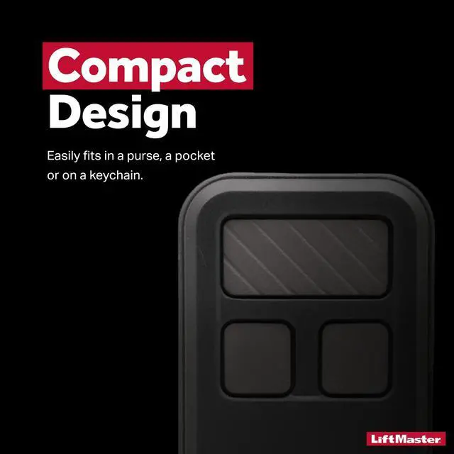 Alt view image 4 of 7 - 890MAX Security+ 3-Button Mini Remote Garage Door Opener Control - Include 3-Volt Battery