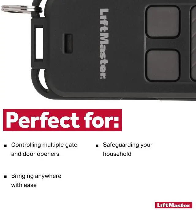 Alt view image 6 of 7 - 890MAX Security+ 3-Button Mini Remote Garage Door Opener Control - Include 3-Volt Battery