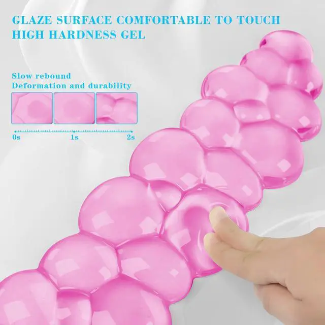 Alt view image 4 of 7 - Gel Cloud Keyboard and Mouse Wrist Rest, Cute Wrist Support and Arm Support Keyboard Rest for Keyboard and Mouse Typing Pain ReliefSuitable for Office/Computer/Laptop/Gaming (Pink)