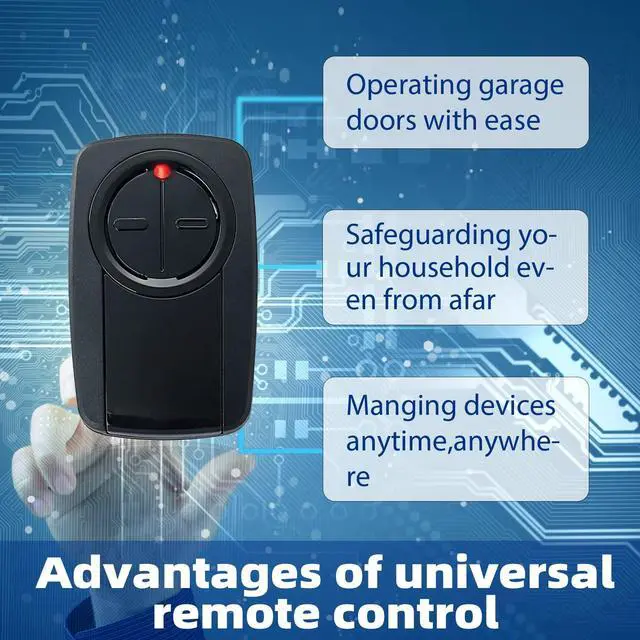 Alt view image 7 of 7 - KLIK5U-BK2 KLIK3U-BK Clicker - Universal 2 Button Garage Door Opener Remote for Chamberlain LiftMaster Genie, etc. Fit for Yellow Orange Red Purple Green Learn Button or DIP Switch.