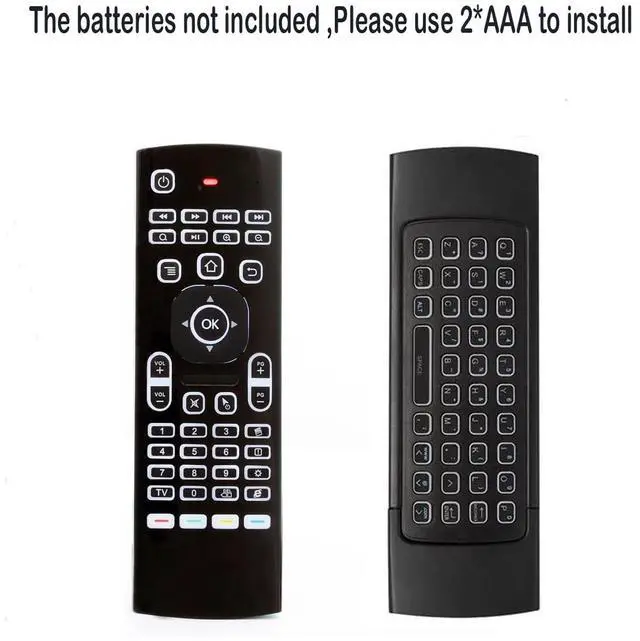 Alt view image 3 of 7 - MX3 Pro Mini Keyboard Backlight Fly Remote Mouse,Android TV Remote Control,IR Learning Mini Wireless Keyboard for Android TV Box.HTPC.IPTV,Networked Set-top Box,Mini PC(Battery not Included)