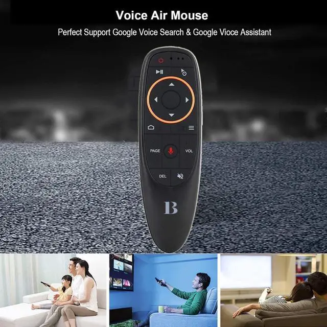 Alt view image 5 of 7 - Air Mouse Remote Control, Voice Remote 2.4G RF Wireless Remote Control with 6-Axis Gyroscope IR Learning, USB Air Mouse Remote for PC Smart TV Android TV Box HTPC Laptop Projector Android Windows