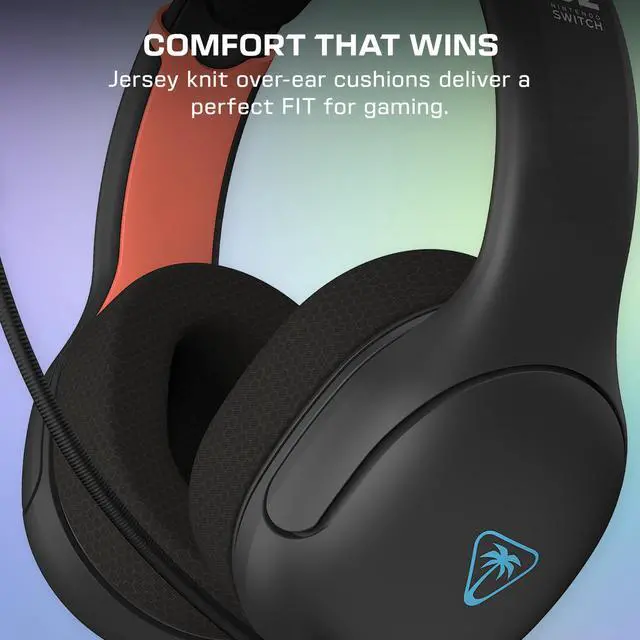 Alt view image 3 of 6 - Airlite Fit Wired Gaming Headset Officially Licensed for Nintendo Switch 2, Nintendo Switch, Durable, Lightweight, Charcoal Blue/Red