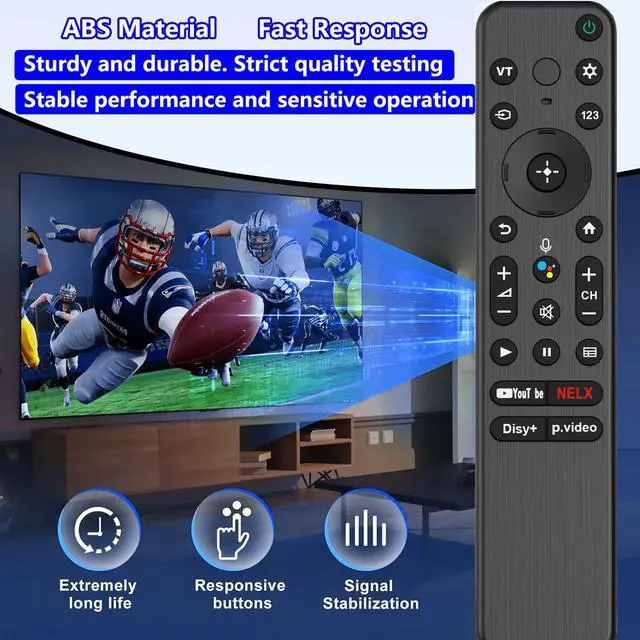 Alt view image 6 of 6 - Replacement Voice Remote Control for All Sony TV, RMF-TX800U Remote Control for Sony Bravia Google 4K UHD LED LCD HD Smart TVs, with Voice Function, with 4 Shortcut Buttons