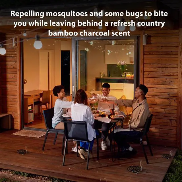 Alt view image 2 of 5 - Citronella Mosquito Repellent Incense Coils, 20 Coils & 4 Stands, Natural DEET-Free Outdoor Protection for Patio, Backyard & Camping, Burns 5-7 Hours Against Gnats & No-See-Ums