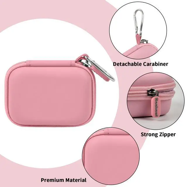 Alt view image 4 of 7 - Portable Charger Case Compatible with Iwalk/for Feob/for Charmast/for Amelema/for LanLuk/for Anker Nano Portable Charger, Mini Power Bank Storage Bag with Fixed Inner(Box Only)-Pink