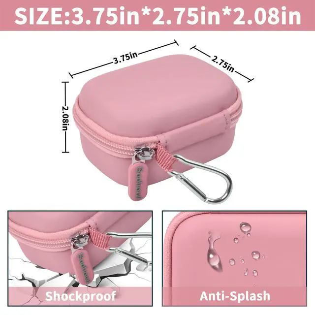 Alt view image 5 of 7 - Portable Charger Case Compatible with Iwalk/for Feob/for Charmast/for Amelema/for LanLuk/for Anker Nano Portable Charger, Mini Power Bank Storage Bag with Fixed Inner(Box Only)-Pink