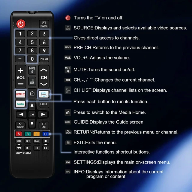 Alt view image 6 of 7 - Universal Remote for Samsung TV Replacement Compatible for All Samsung TV Remote Control,Simple and Easy use
