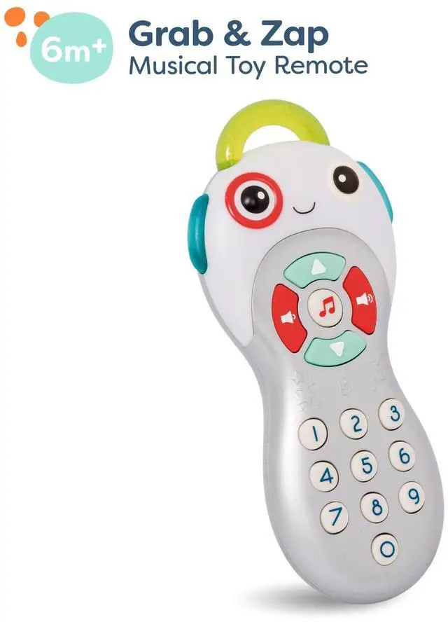 Alt view image 2 of 6 - Musical TV Remote Control with Learning Numbers & Songs Interactive Sensory Toy with Light Up Buttons Educational Baby Toys for Development, 6 Months & Up
