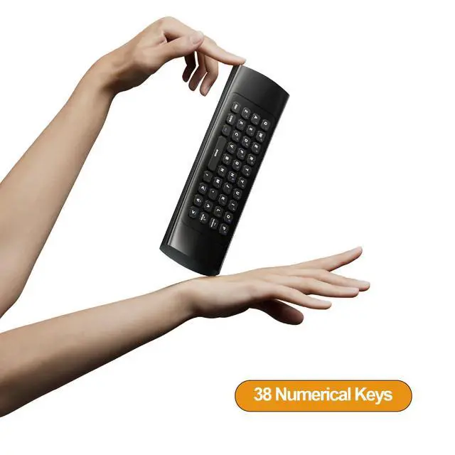 Alt view image 7 of 7 - Air Mouse Remote, Rock&Rown MX3 Pro 2.4G Android Box Remote with Mini Wireless Keyboard,Compatible for Android TV/Box/IPTV/Android Projector/HTPC/Xbox/Raspberry Pi