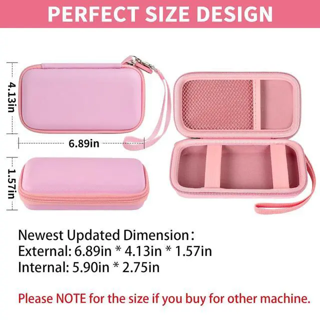 Alt view image 3 of 7 - Case for Anker Magnetic Battery 10,000mAh Foldable Wireless Portable Charger, 633/622/621/321 5,000mAh Power Bank (MagGo) Holder, Storage for Baseus Power Delivery -Case Only (Sakura Pink, Medium)