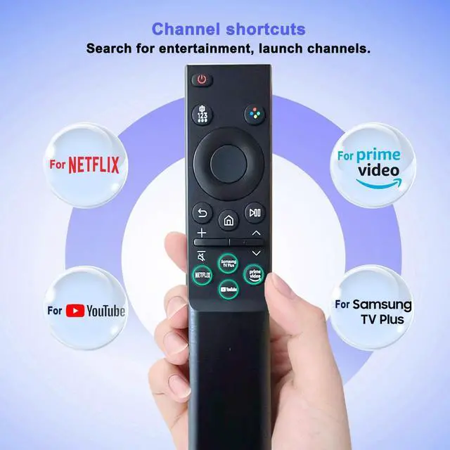 Alt view image 4 of 6 - (Pack of 2) Replacement Remote for Samsung TV BN59-01484A, IR Infrared Control with Netflix YouTube Prime Video Buttons, Compatible with Samsung Crystal UHD 4K Smart TV,No Voice