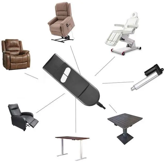 Alt view image 4 of 5 - Electric Recliner Replacement Parts,5 Pin 2 Button Direct Power Recliner Remote Control