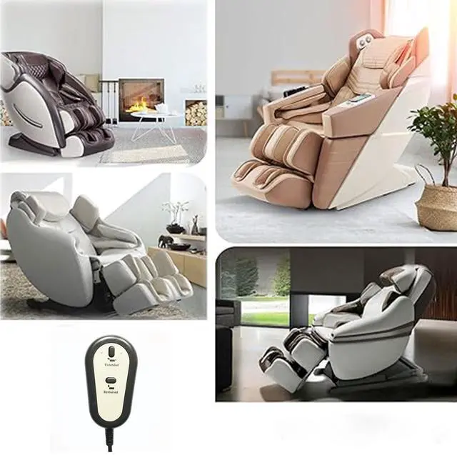 Alt view image 6 of 6 - Lift Chair Remote Replacement,2 Button Chair Lift Remote Control,5 Pin Plug Recliner Replacement Fixed Electric Sofa Recliner Lift Handle