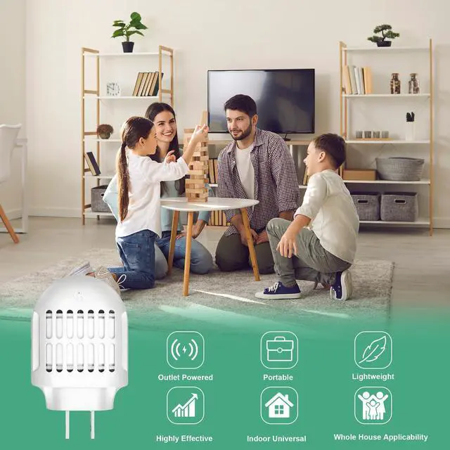 Alt view image 4 of 6 - Plug in Mosquito Repeller Device, Electric Mosquito Repeller Indoor Home Use, for Bedroom Living Room Kitchen Office Hotel