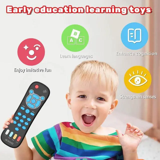 Alt view image 5 of 7 - Baby Remote Control Toy for 1 Year Old Boys Girls Gifts Realistic Toddler TV Remote Toy with Music and Light Early Education Learning Toy Remote Kid Infant Baby Toys for 6 to 12 Months 12 to 18 Months