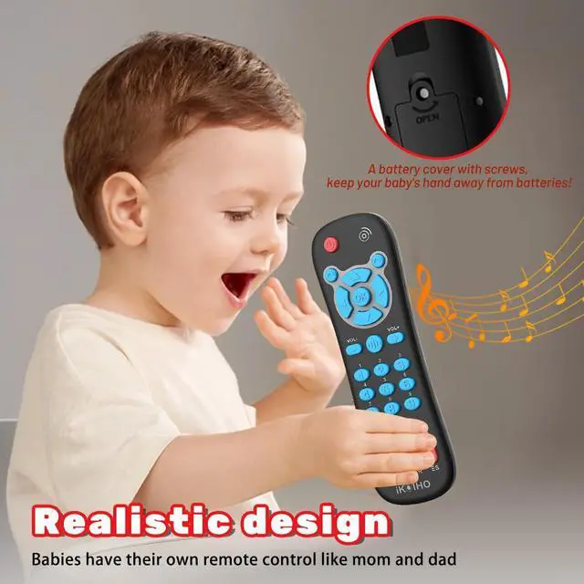 Alt view image 4 of 7 - Baby Remote Control Toy for 1 Year Old Boys Girls Gifts Realistic Toddler TV Remote Toy with Music and Light Early Education Learning Toy Remote Kid Infant Baby Toys for 6 to 12 Months 12 to 18 Months