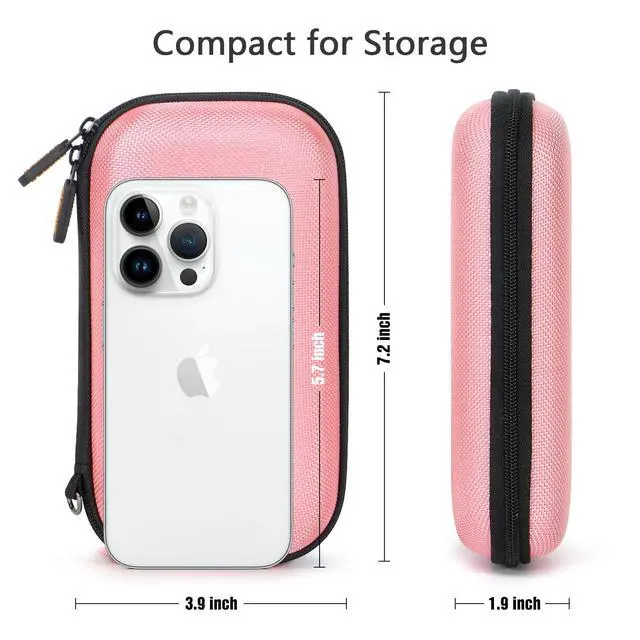 Alt view image 2 of 7 - Light Pink Kawaii Hard EVA Case, Shockproof Travel Pouch for Drive