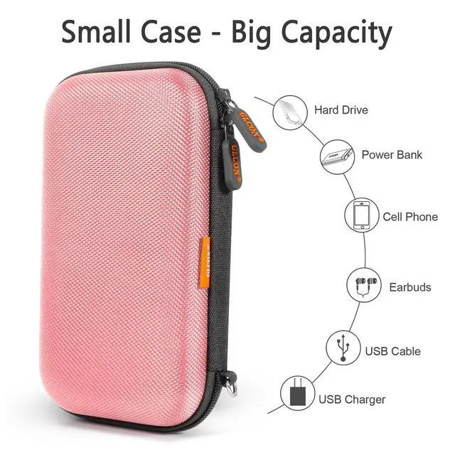 Alt view image 3 of 7 - Light Pink Kawaii Hard EVA Case, Shockproof Travel Pouch for Drive