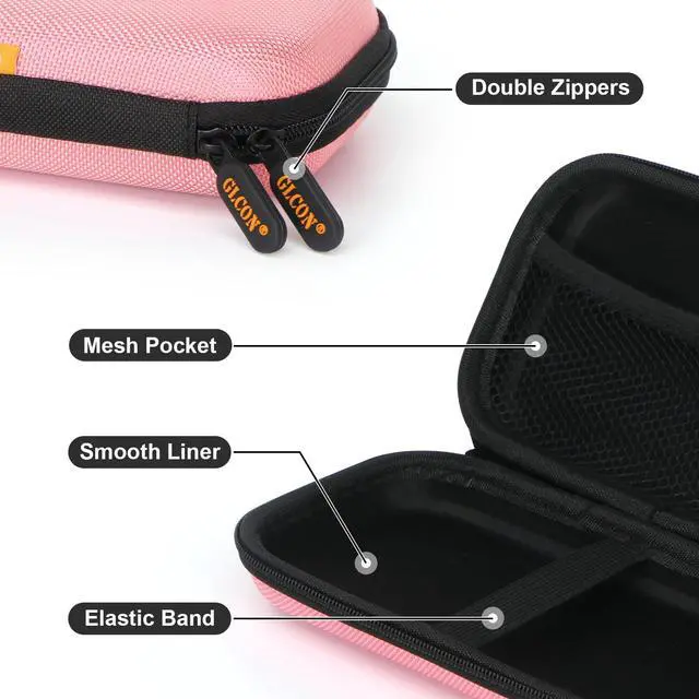 Alt view image 4 of 7 - Light Pink Kawaii Hard EVA Case, Shockproof Travel Pouch for Drive