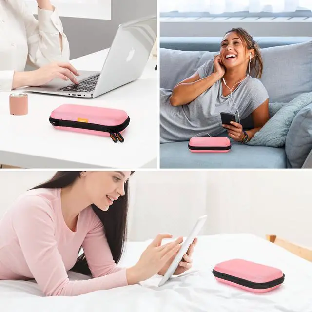 Alt view image 6 of 7 - Light Pink Kawaii Hard EVA Case, Shockproof Travel Pouch for Drive